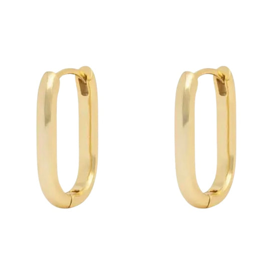 Square Hoops in Gold